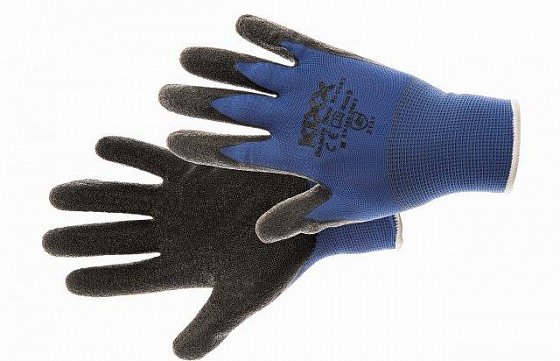 CERVA - BEASTY BLUE rukavice nylon. latex. modrá - velikost 10